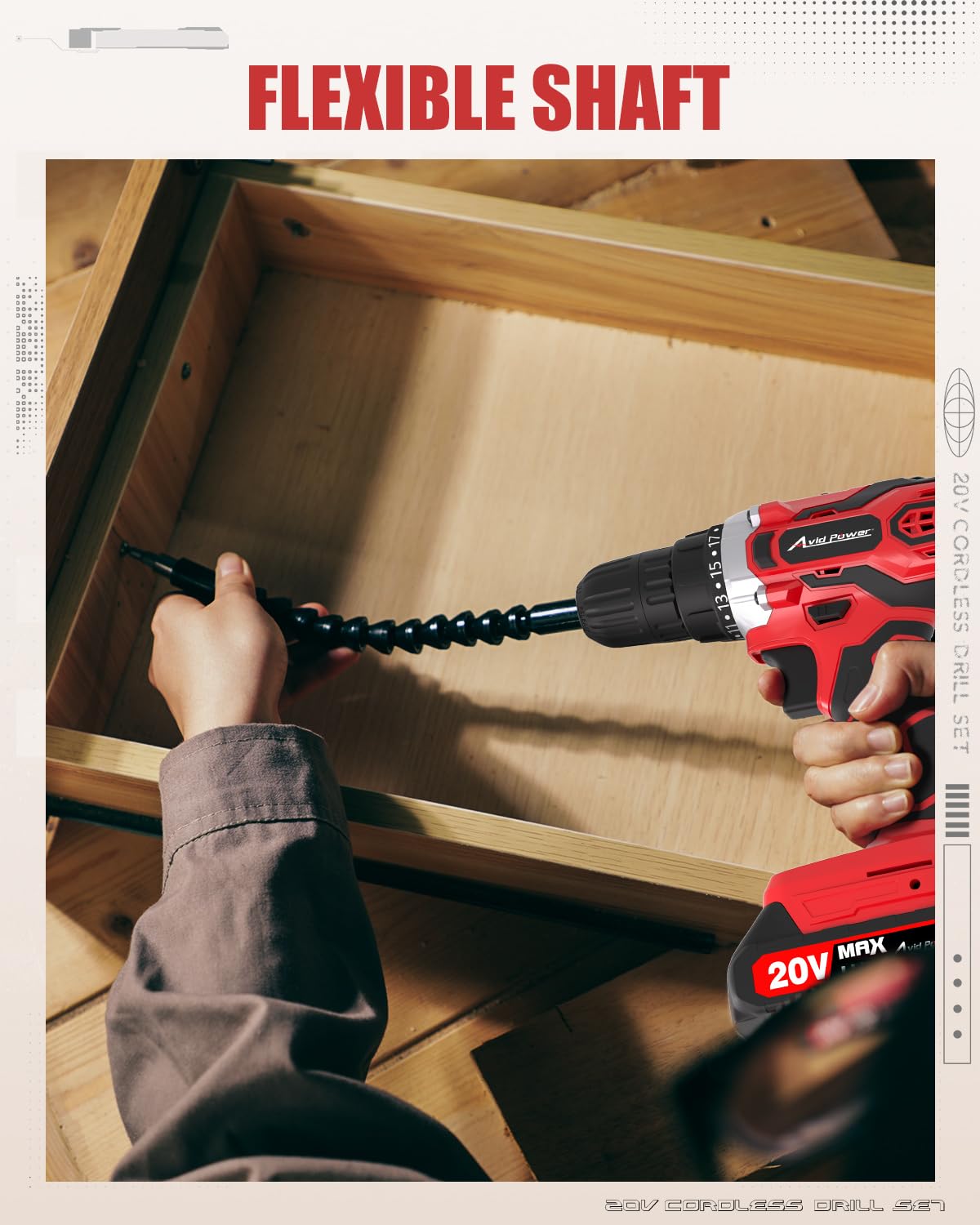 20V Cordless Drill Set with Battery & Charger R7239