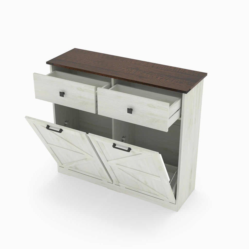20 Gallon Tilt Out Trash Can Cabinet D743