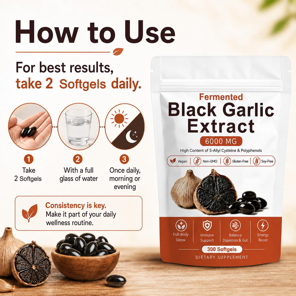 Black Garlic Extract 300 Softgels Y142