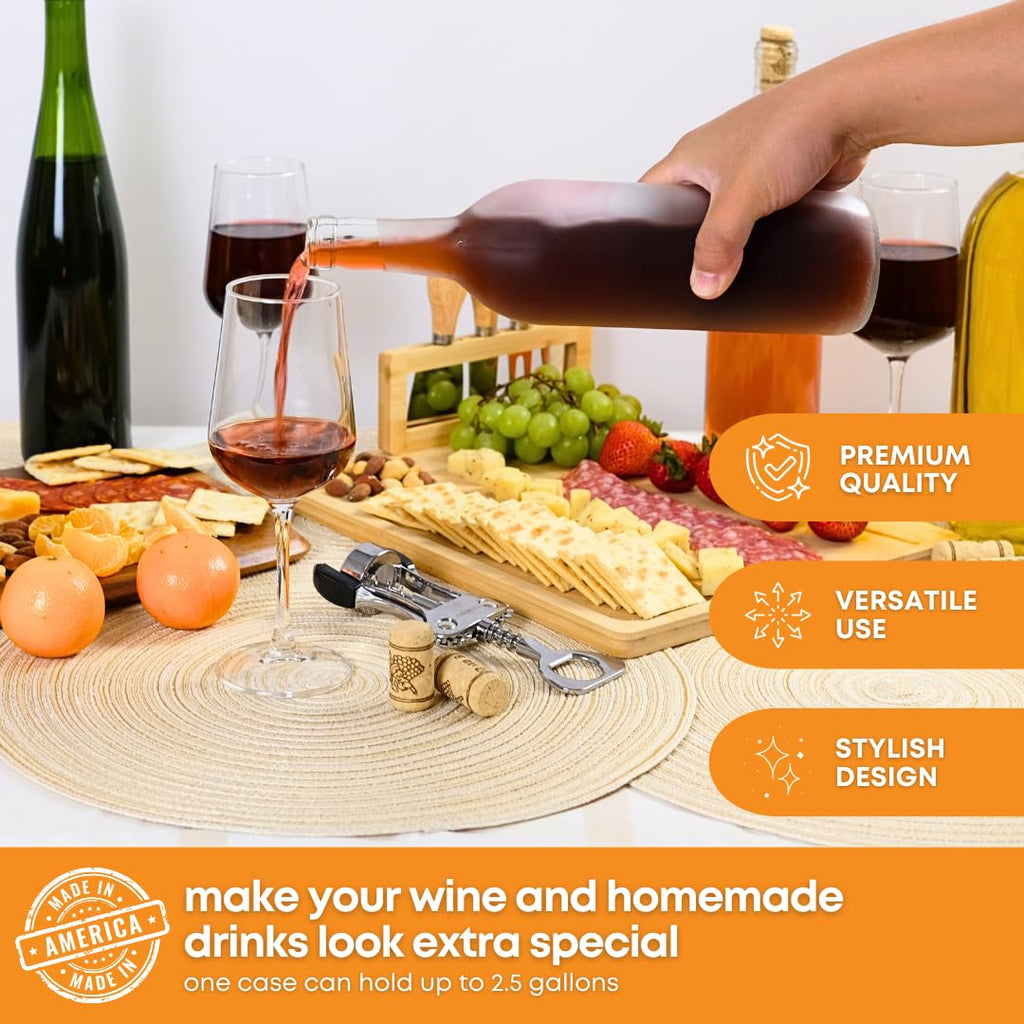 750ml Glass Bottle With Cork 6-Pack H363046