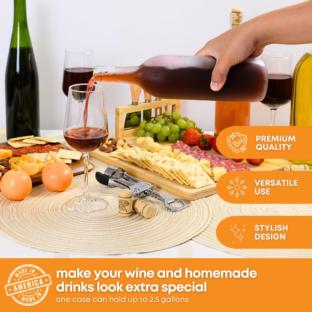 750ml Glass Bottle With Cork 6-Pack H363046