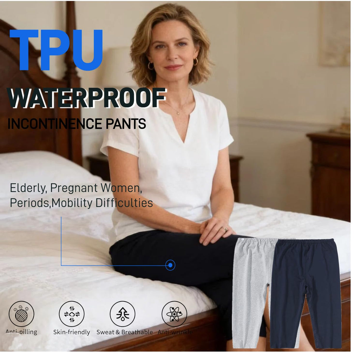 Adjustable Reusable Adult Incontinence Pants W65216