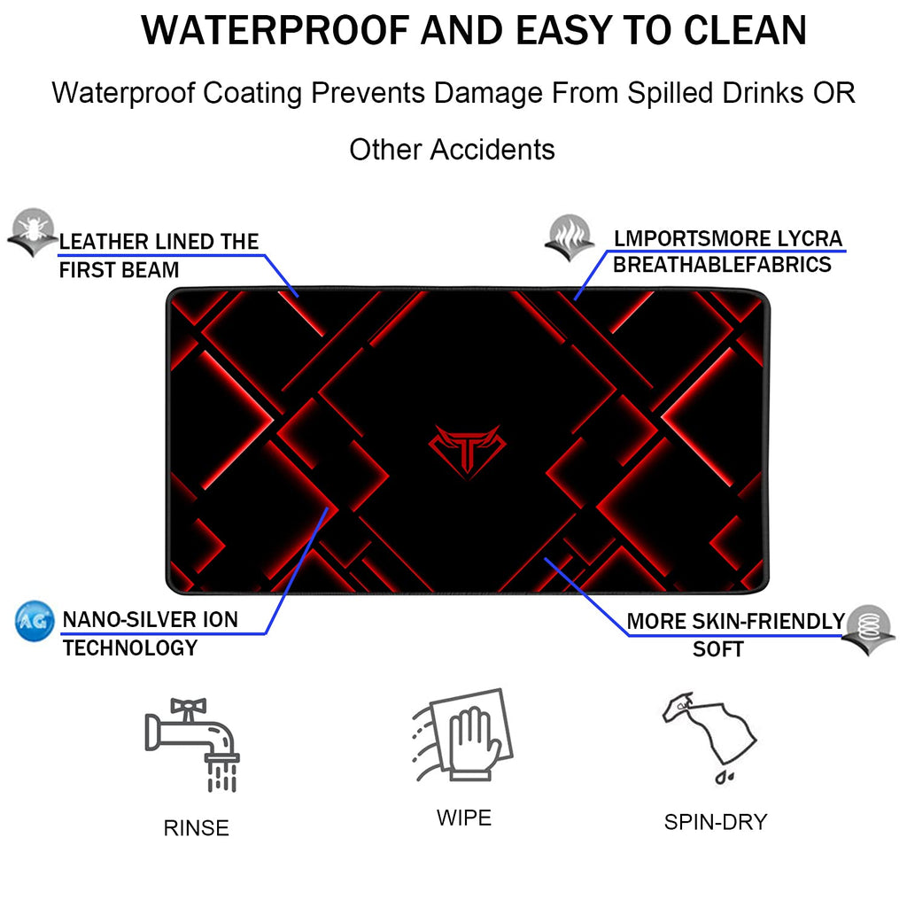 Large Waterproof Gaming Mouse Pad with Stitched Edge J690
