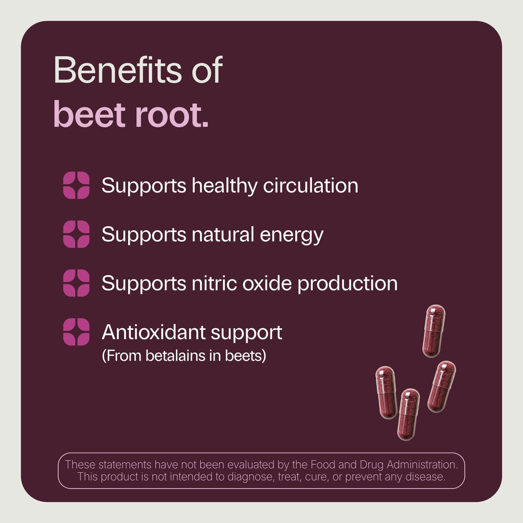 Organic Beet Root Capsules 1300mg 60ct L68596