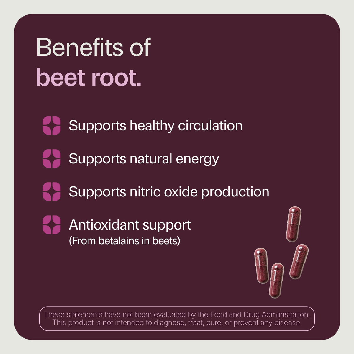Organic Beet Root Capsules 1300mg 60ct L68596