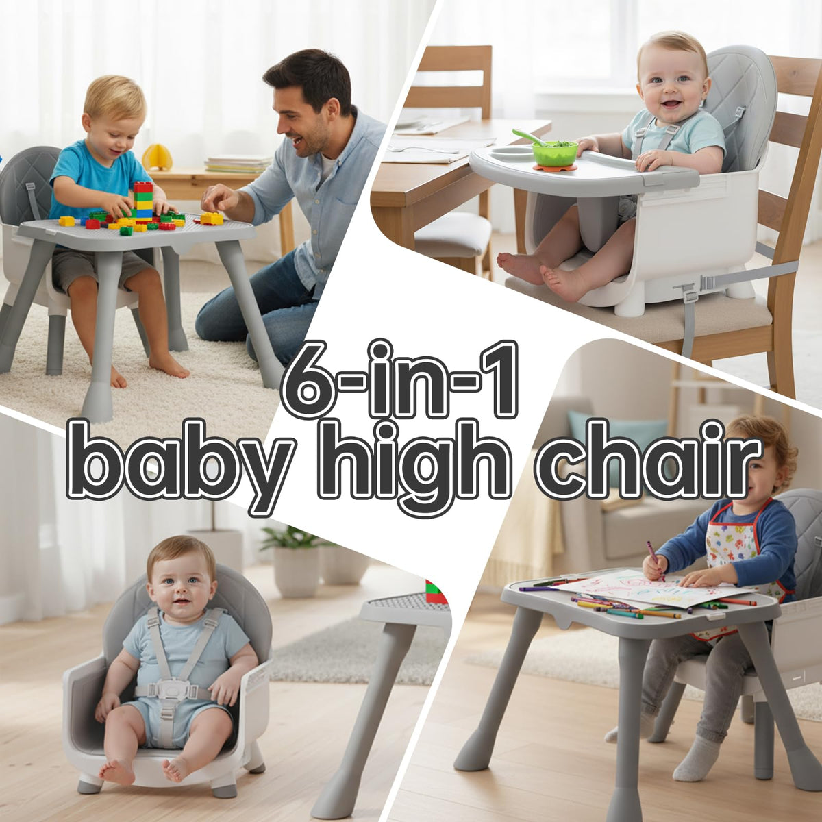 6-in-1 Convertible Baby Highchair A5385