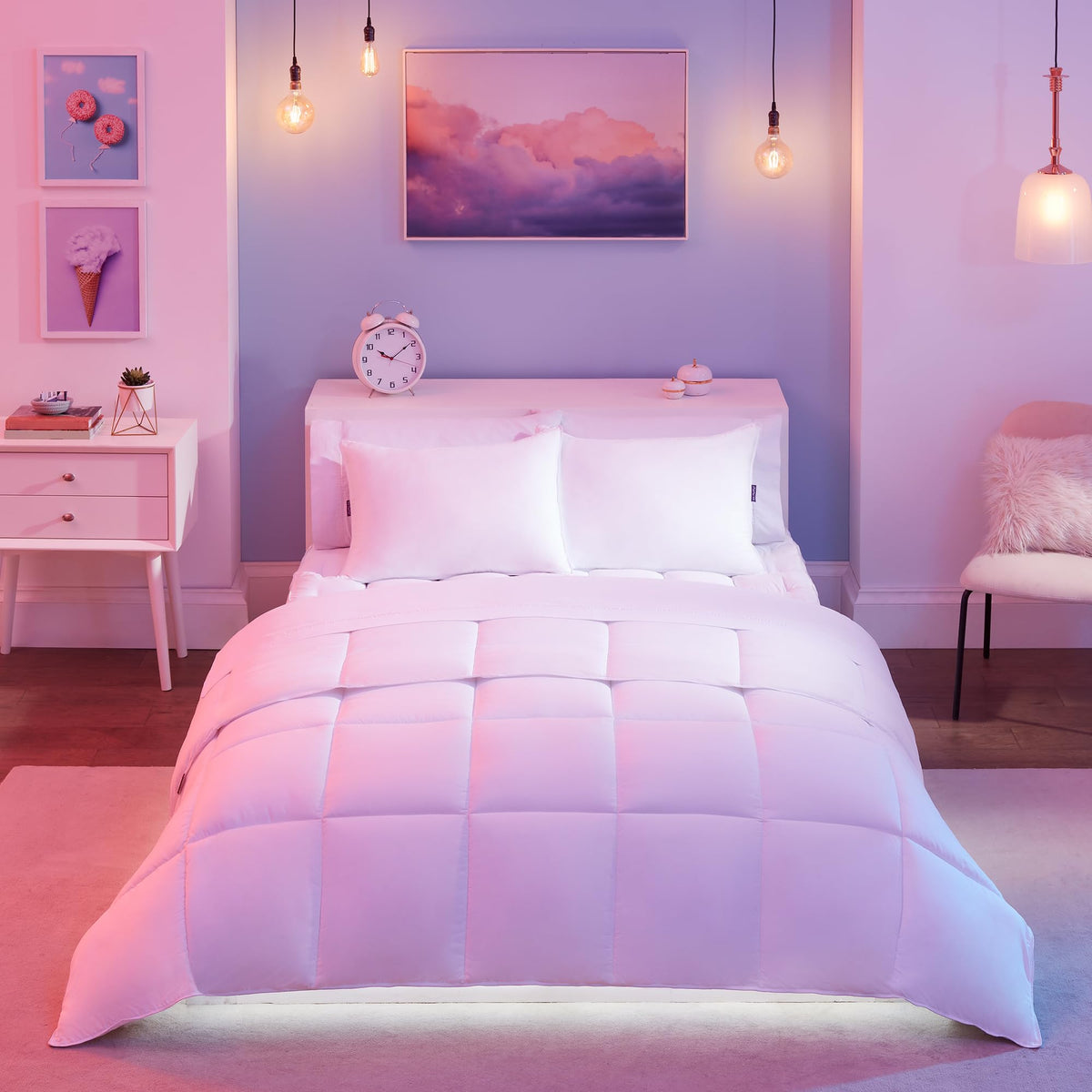 King Size Set of 2 Down Alternative Bed Pillows O418490