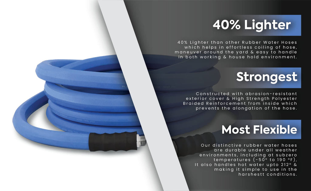 5/8" x 100' Rubber Garden Hose Y424428