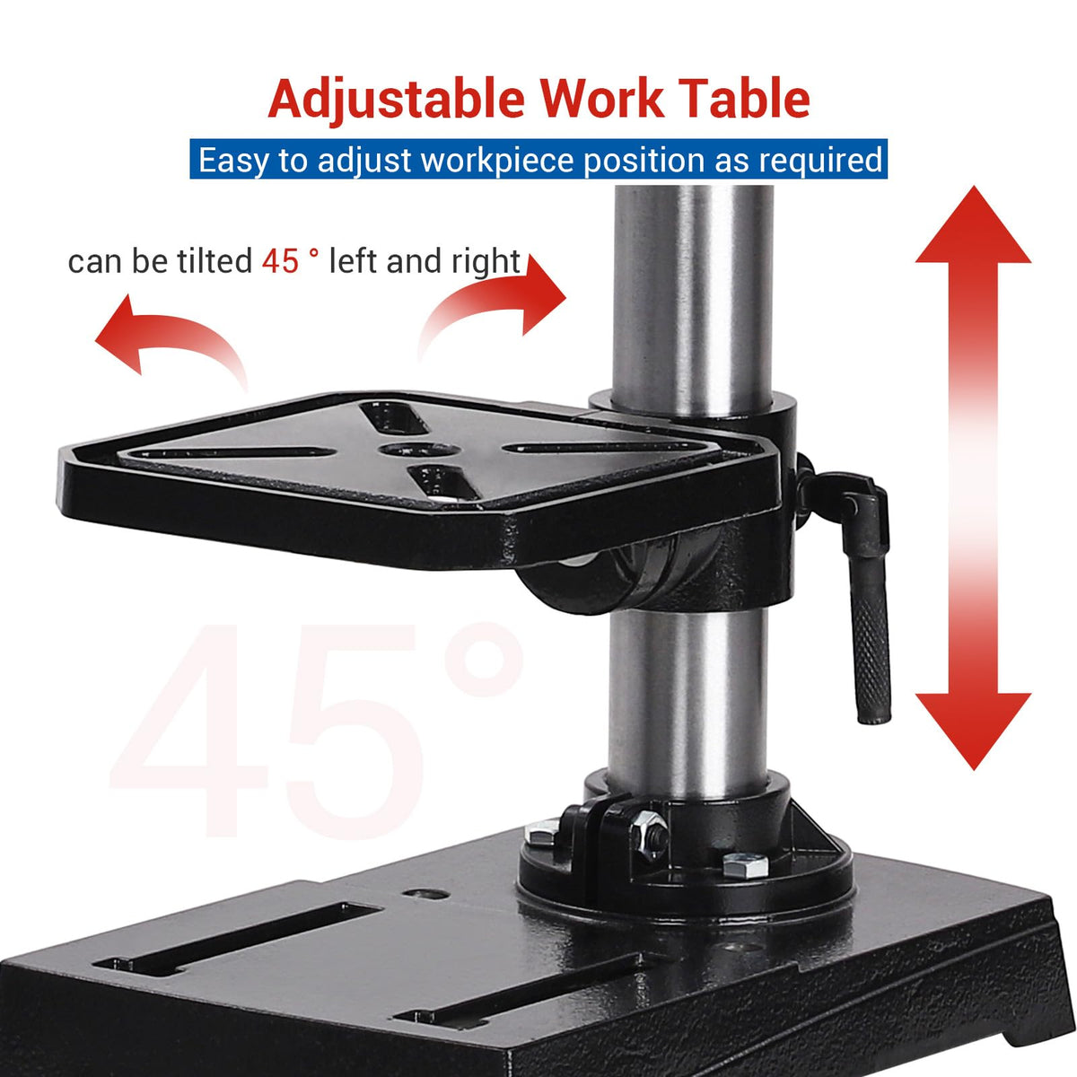 8 Inch 2.5A Benchtop Drill Press with 5 Speed Adjustable U2104