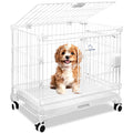 24 Inch White Puppy Crate X559