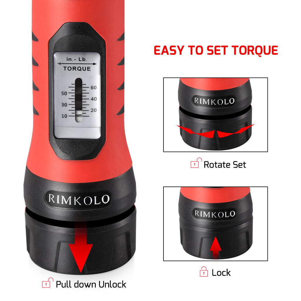 Torque Screwdriver Wrench Set with 29 S2 Alloy Bits & 5 Drive Sockets H776179