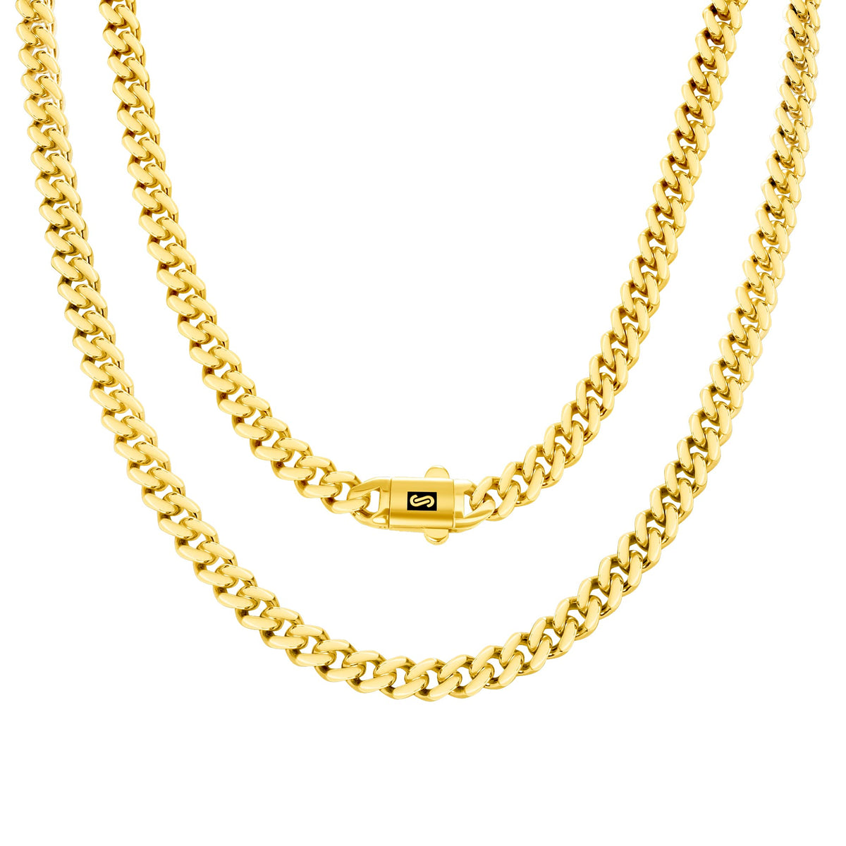 14k Yellow Gold 6mm Cuban Chain Necklace T380404