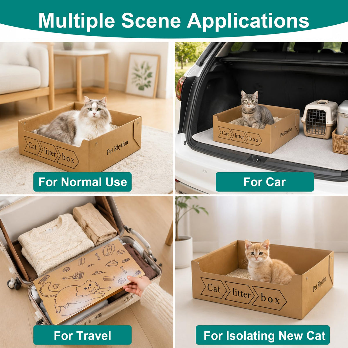 Disposable Cat Litter Box 3 Pack X47480