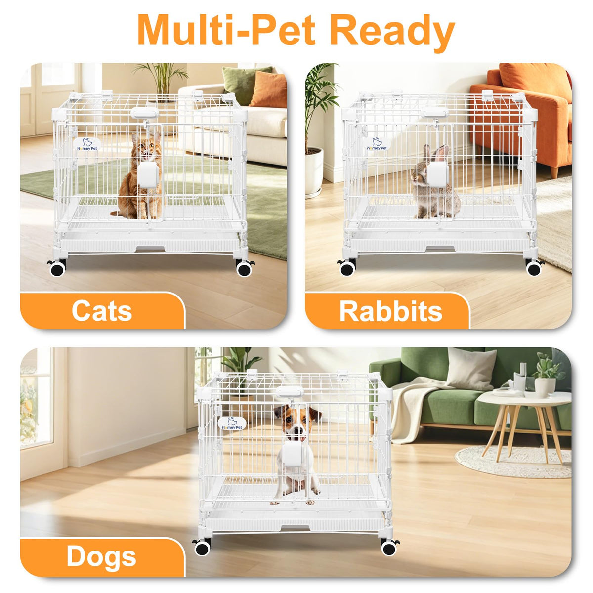 24 Inch White Puppy Crate X559
