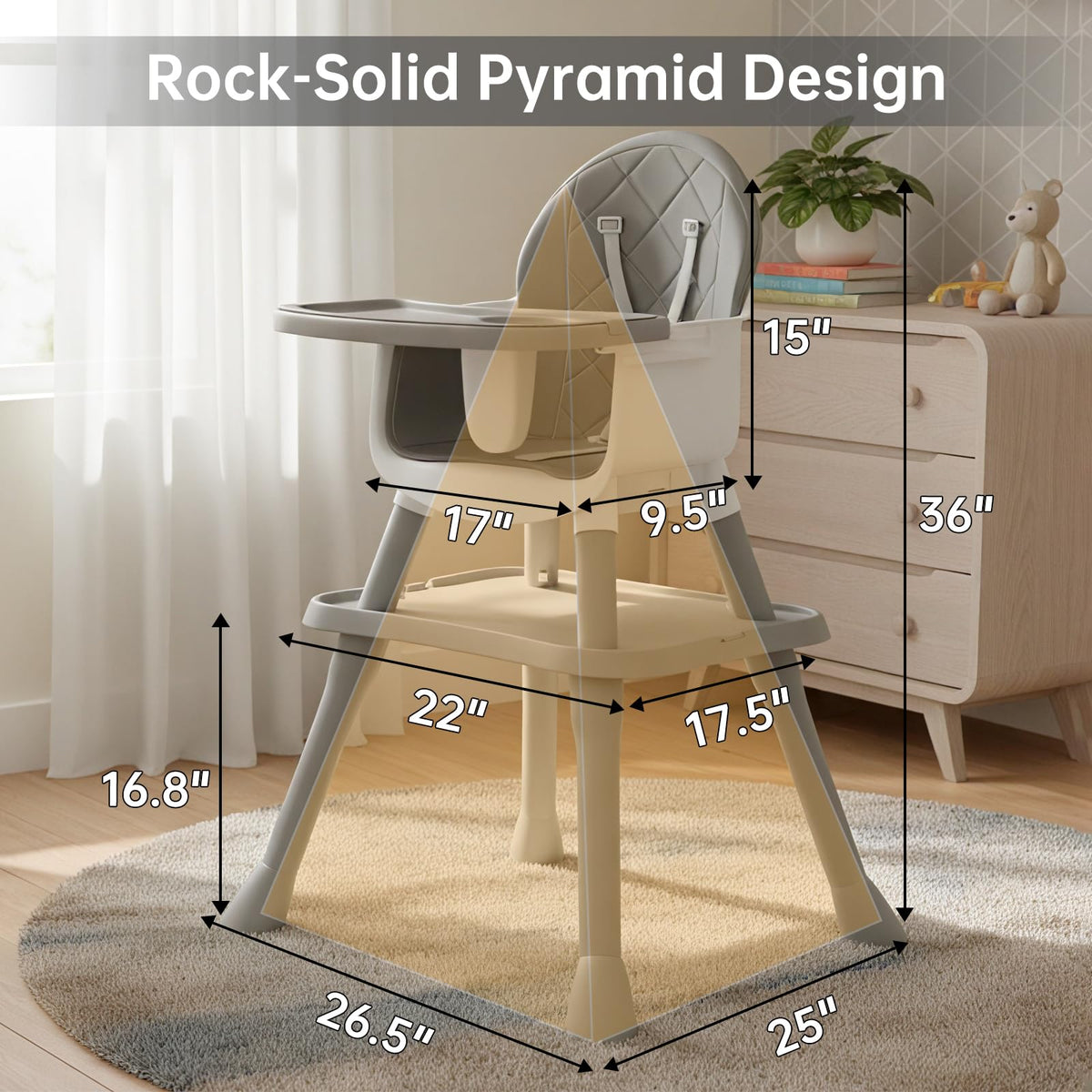 6-in-1 Convertible Baby Highchair A5385