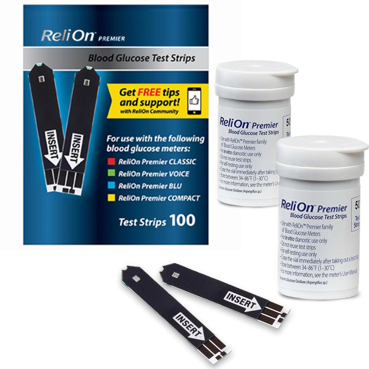 Blood Glucose Test Strips 100 Count P319