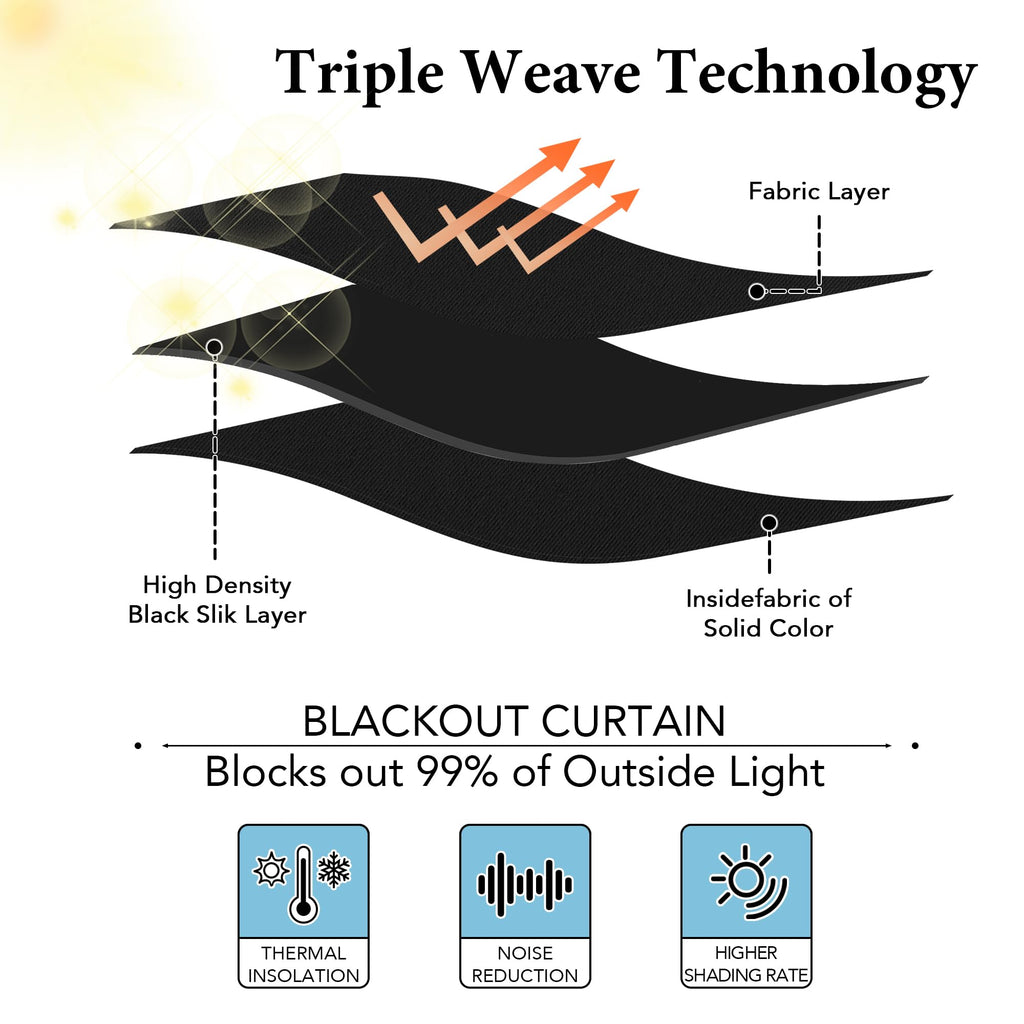 Extra Wide Blackout Curtains H854