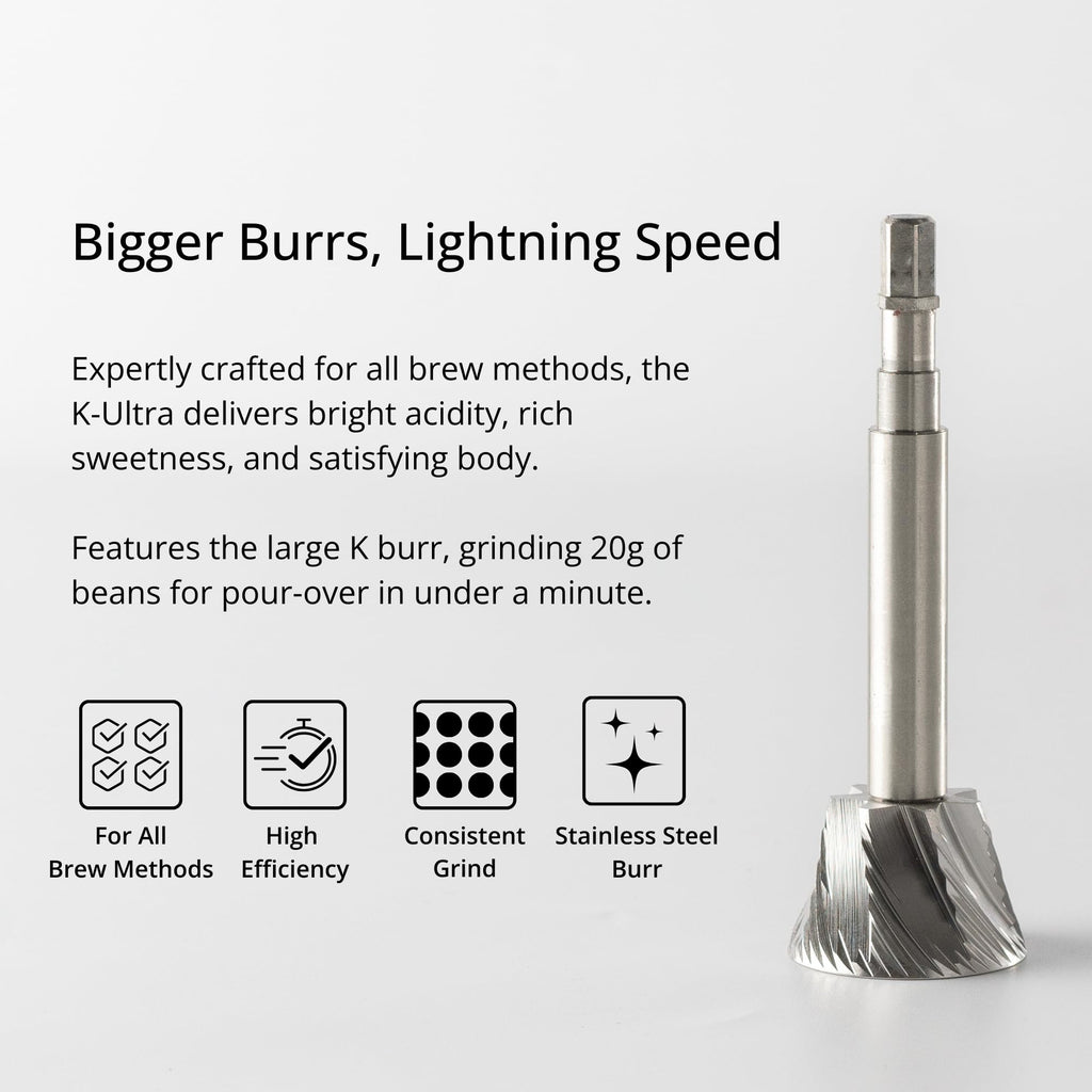 Manual Coffee Grinder Silver with Carrying Case Stainless Steel Conical Burr B823