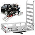 500LBS Heavy-Duty Aluminum Hitch Cargo Carrier with Ramp F87808