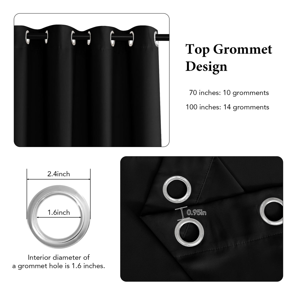 Extra Wide Blackout Curtains H854