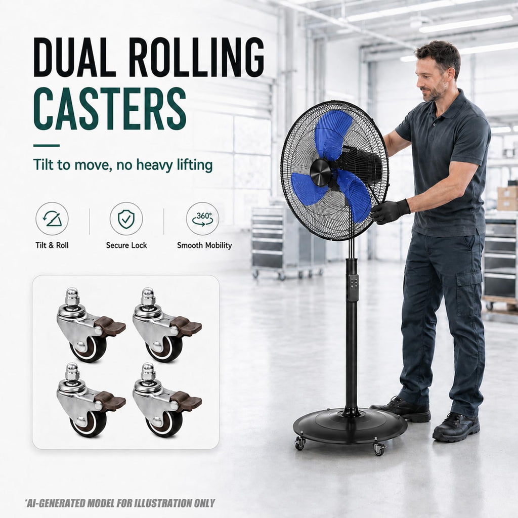 20 Inch Oscillating Pedestal Fan with Remote Control L3966