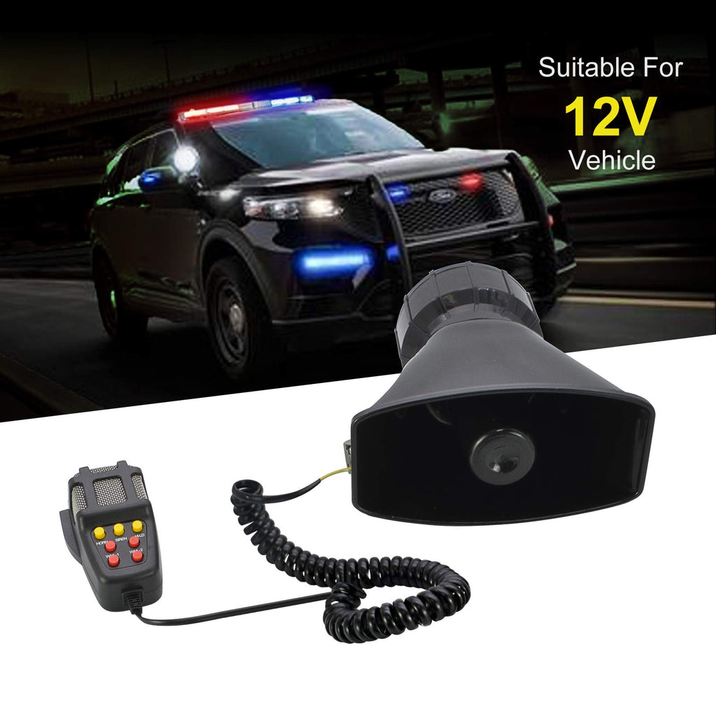 100W 7 Tones Wired Handheld Microphone Car Siren Speaker N826956