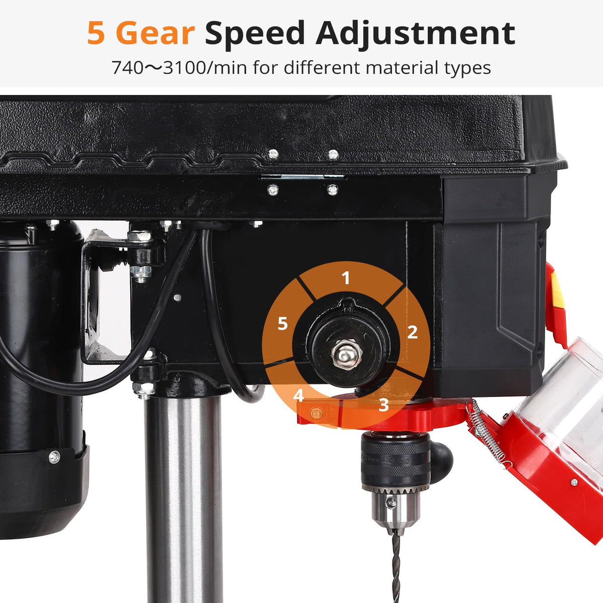 8 Inch 2.5A Benchtop Drill Press with 5 Speed Adjustable U2104