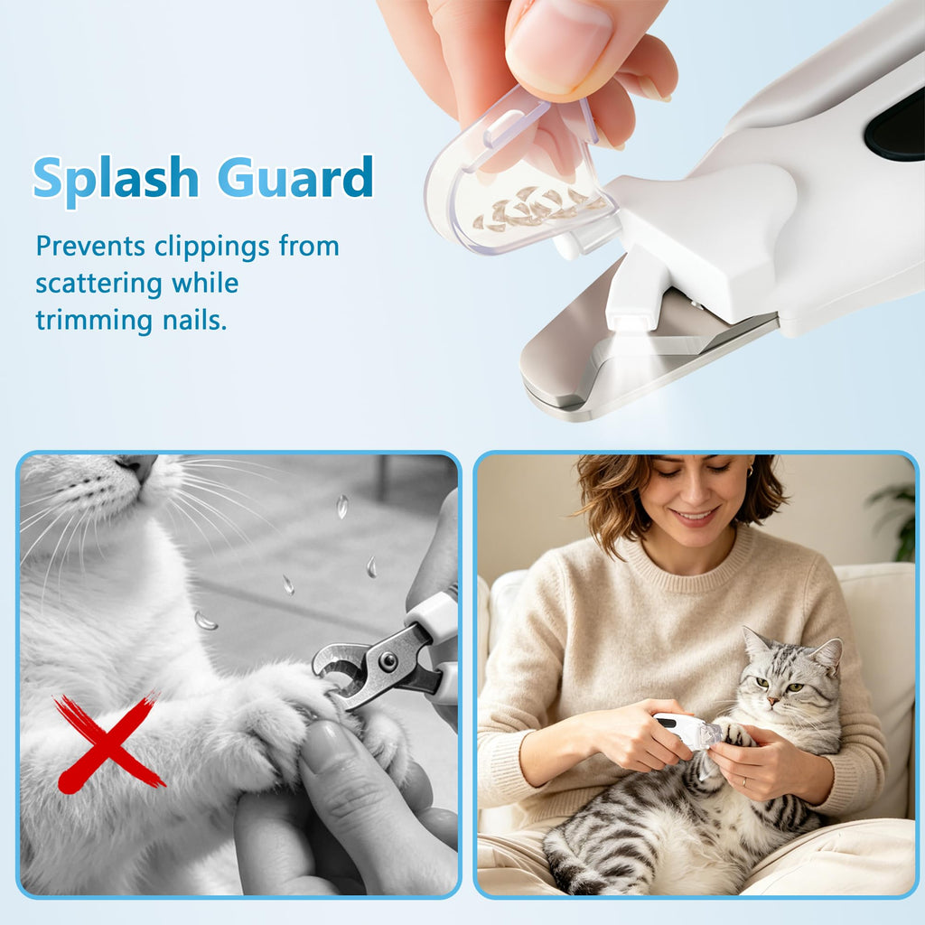 2-in-1 Quiet Electric Pet Nail Clipper & Grinder with Light M533775