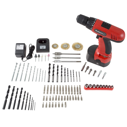 18V Cordless Power Drill Set 89-Piece Kit with Battery and Charger I194
