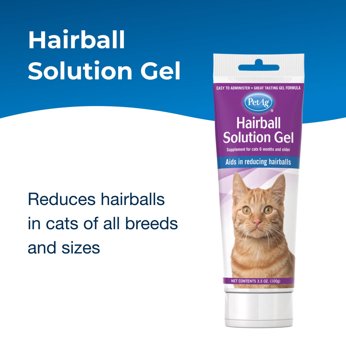 Hairball Solution Gel Supplement for Cats 3.5 oz Pack of 2 M963