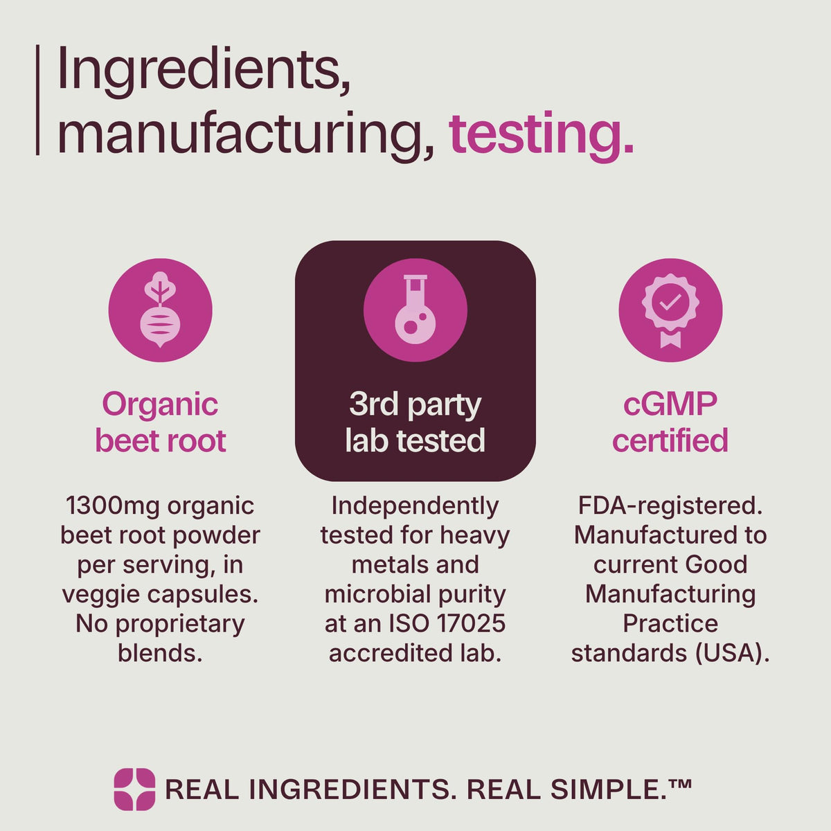 Organic Beet Root Capsules 1300mg 60ct L68596