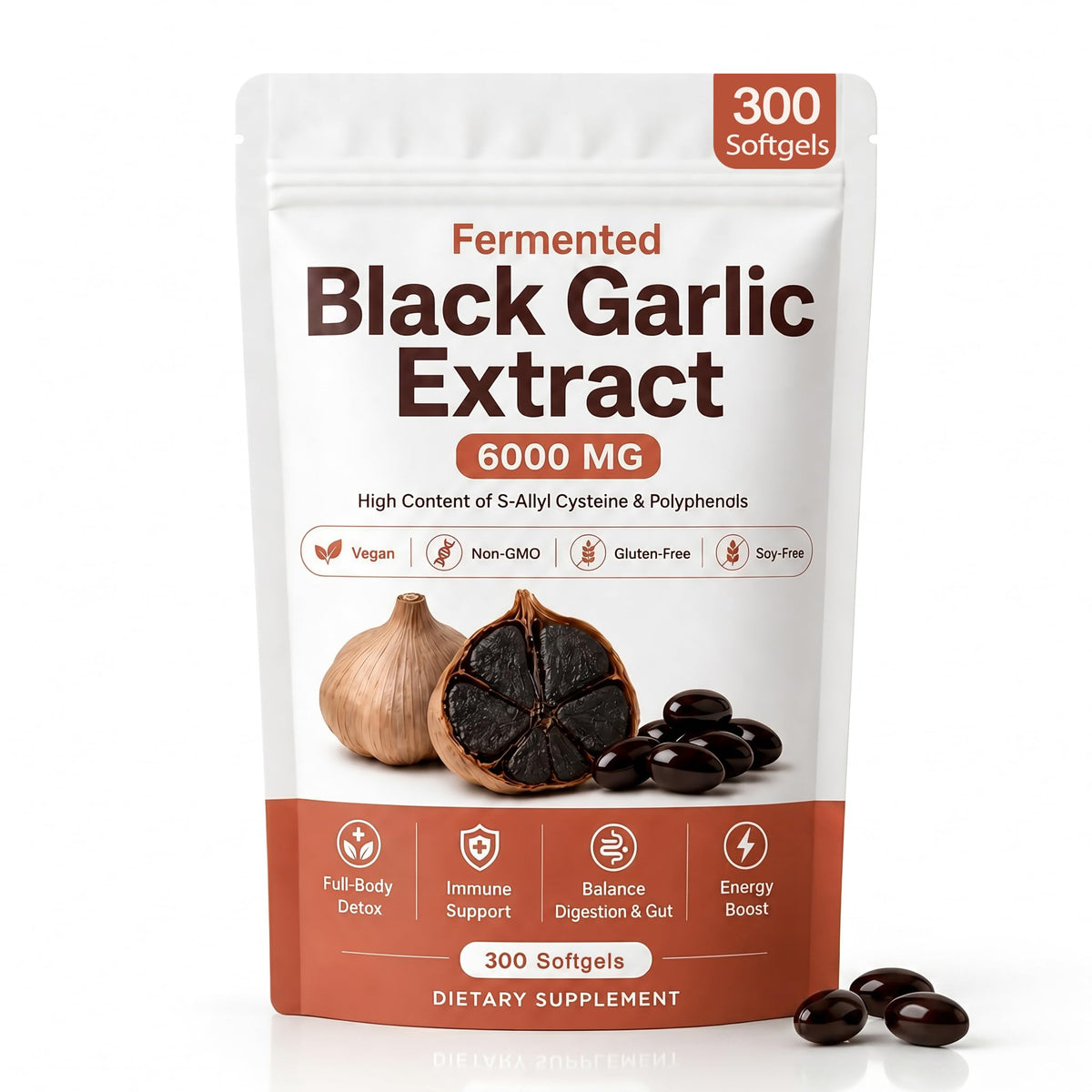 Black Garlic Extract 300 Softgels Y142