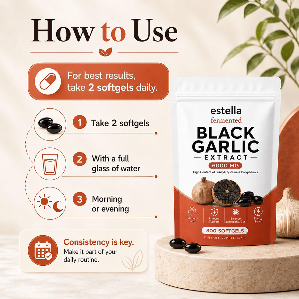 Fermented Black Garlic Extract Softgels, Vegan, Non-GMO, 300 Count L19569