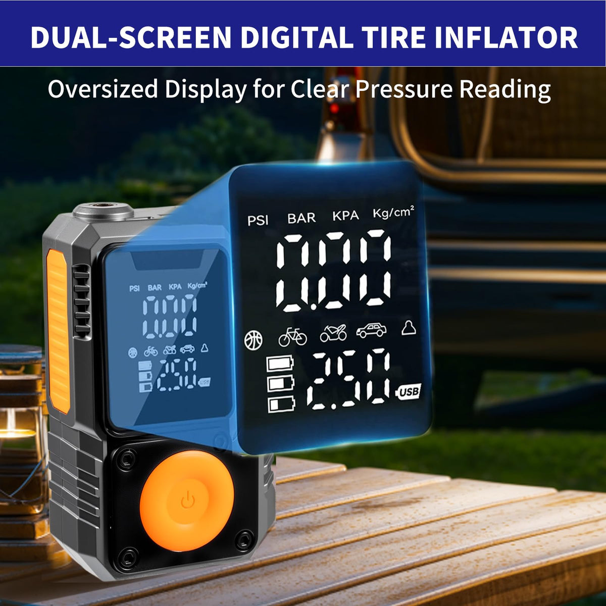 Portable 150PSI Cordless Tire Inflator with Pressure Gauge W52477