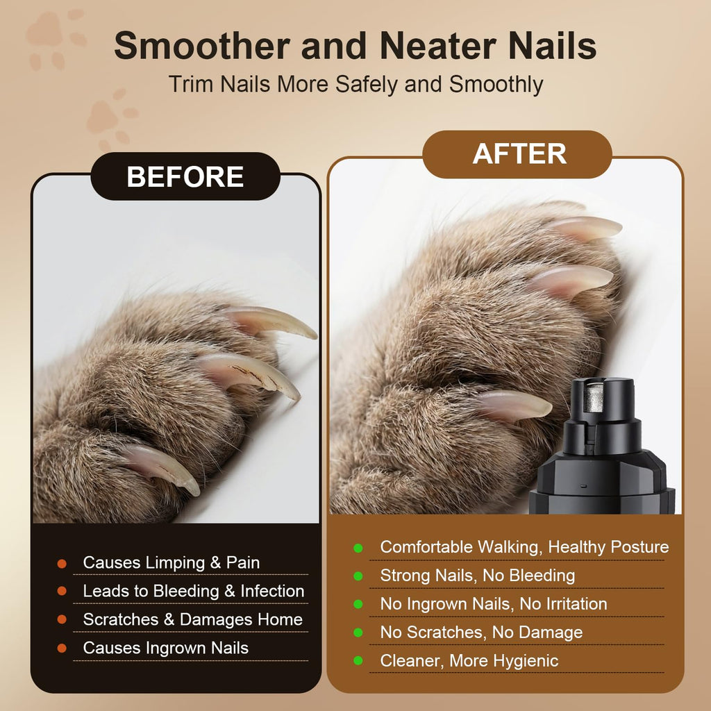 Dog Nail Grinder Silent Cordless Grooming M4629