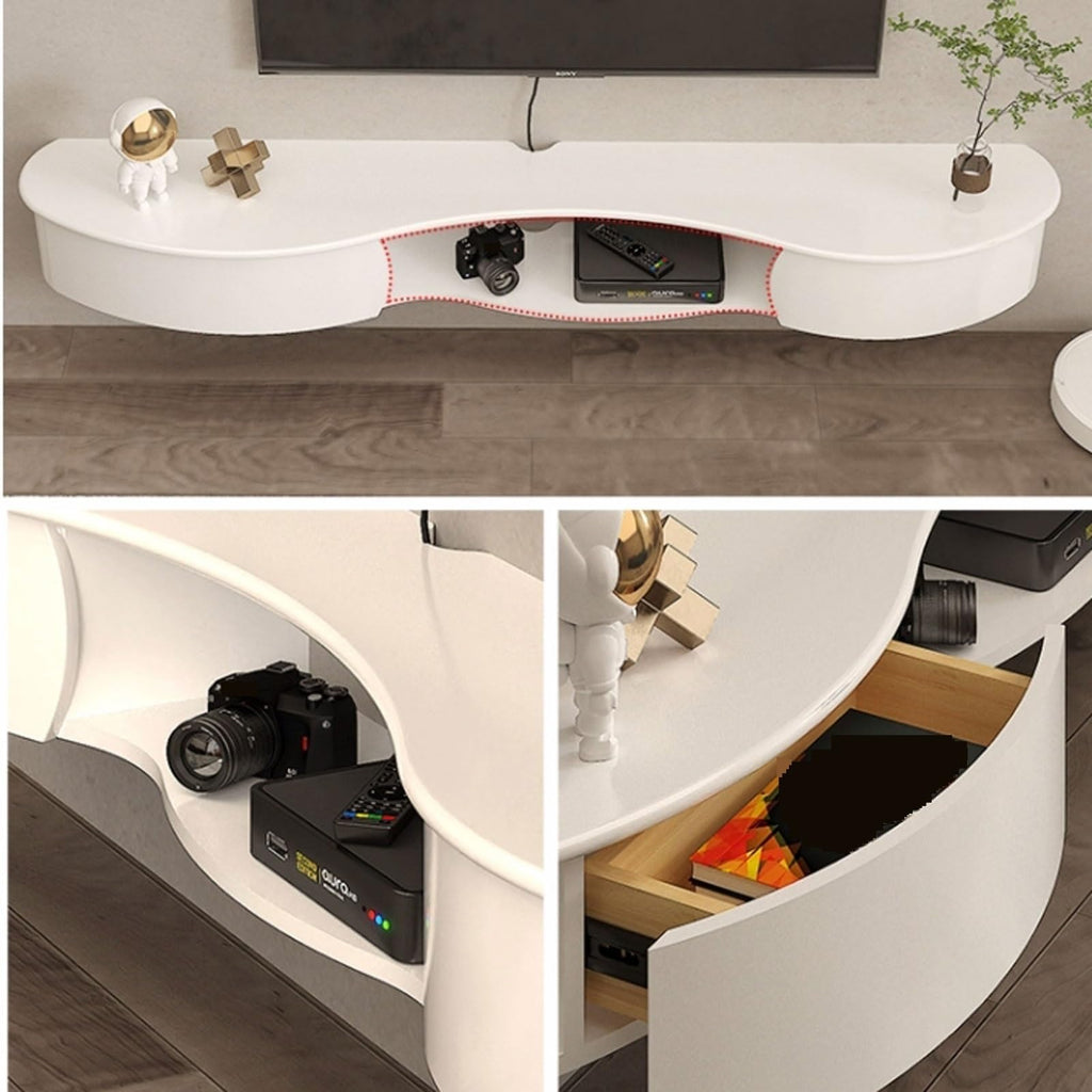 67'' Wall Mounted TV Stand with Drawers and Open Storage Shelf M343461