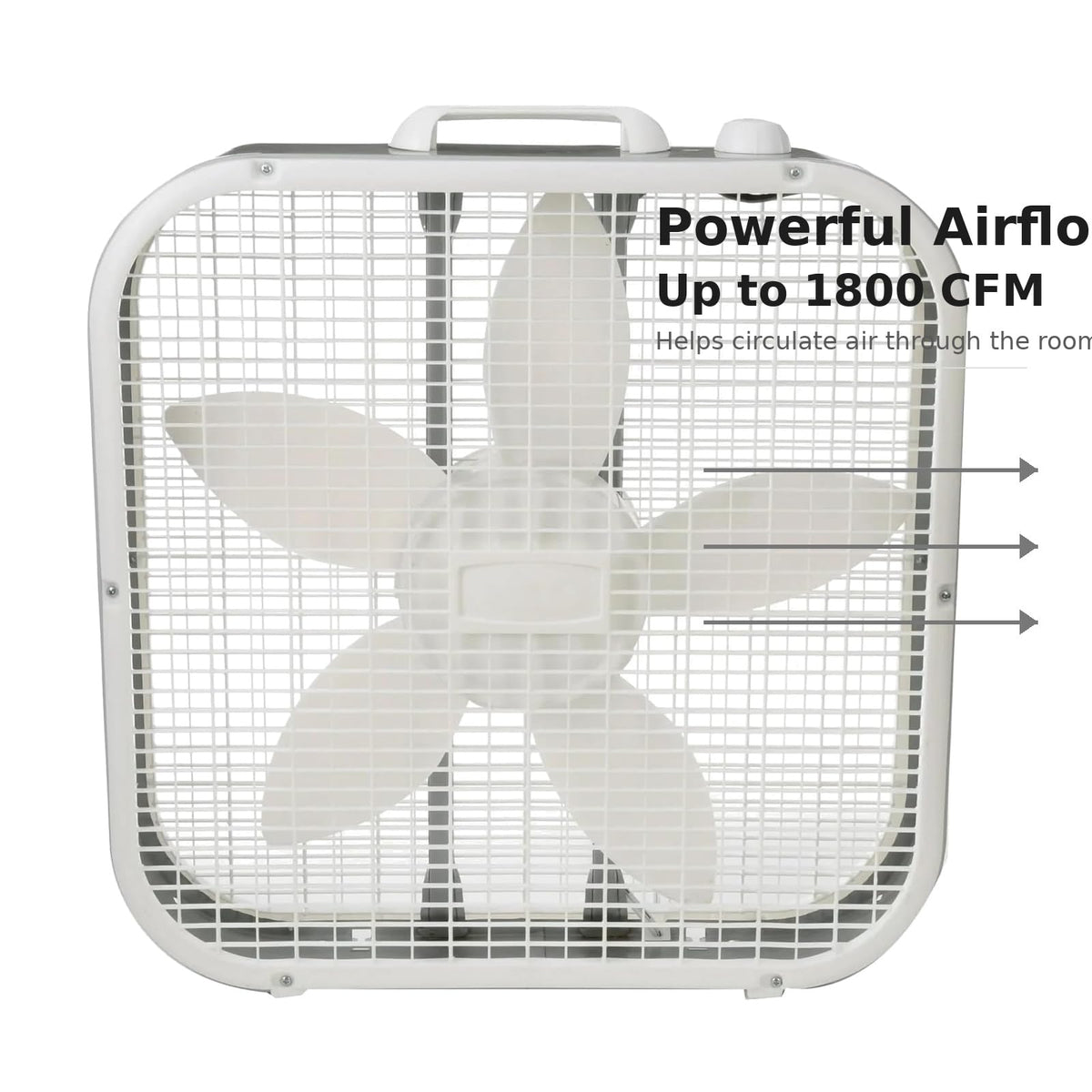 20 Inch 3 Speed Portable Floor Fan with Removable Grill, White Z264