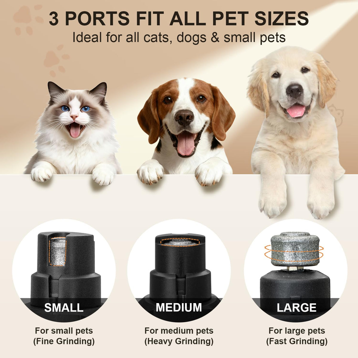 Dog Nail Grinder Silent Cordless Grooming M4629