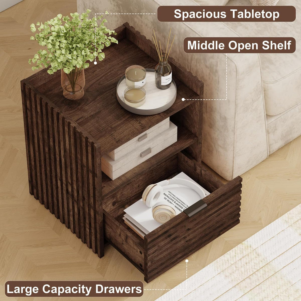 Rustic Oak Console Table with 2 Drawers N430030