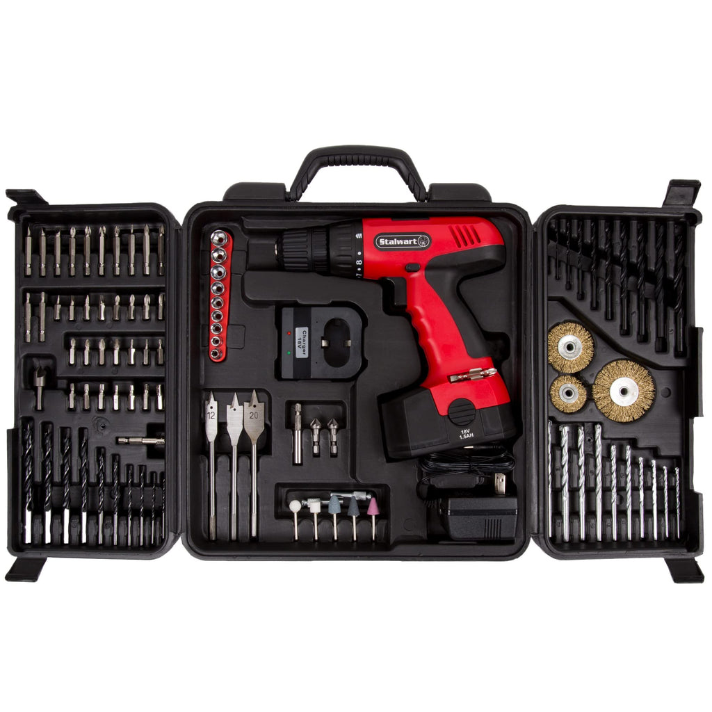 18V Cordless Power Drill Set 89-Piece Kit with Battery and Charger I194