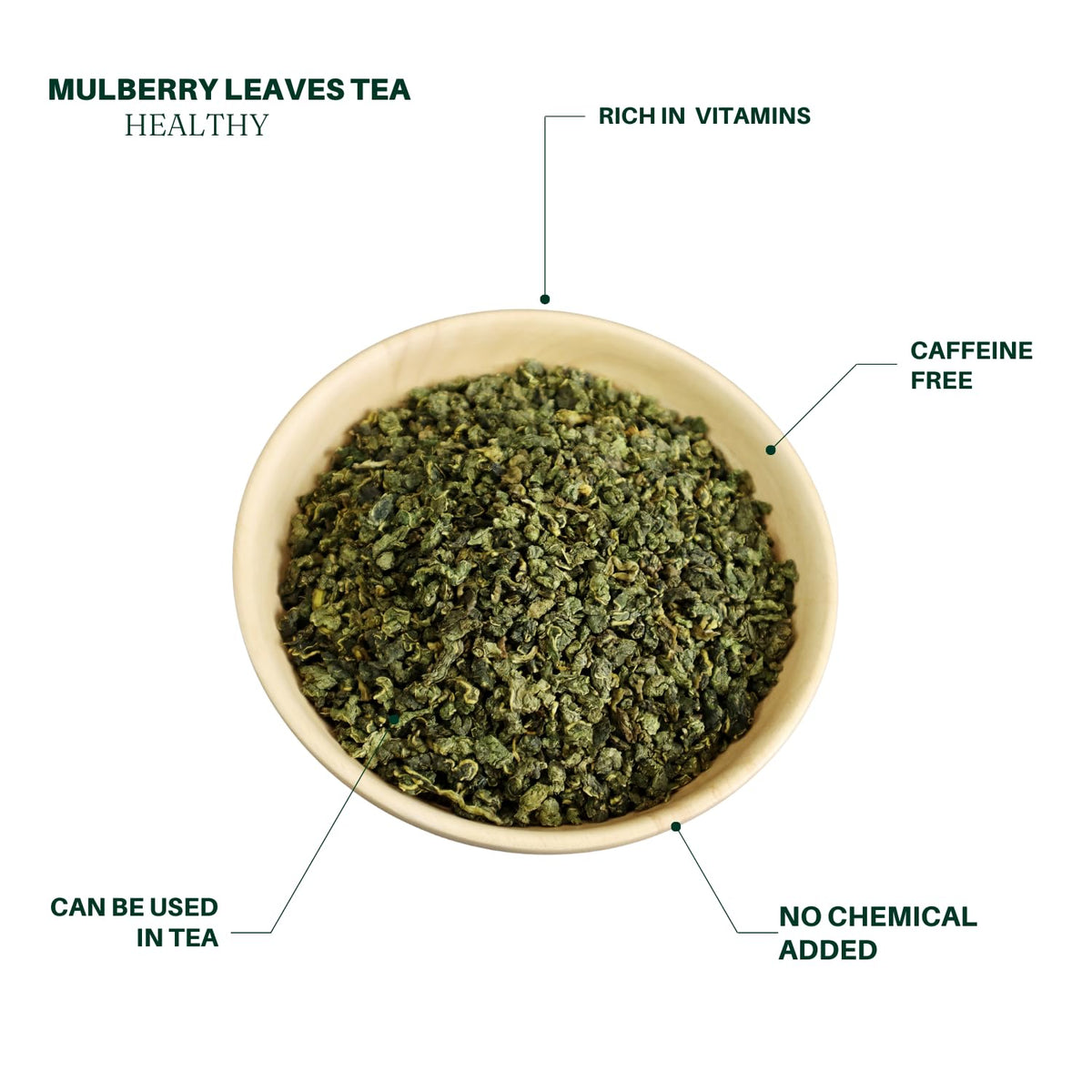 Dried Mulberry Leaves Tea 8oz Caffeine Free Q559119