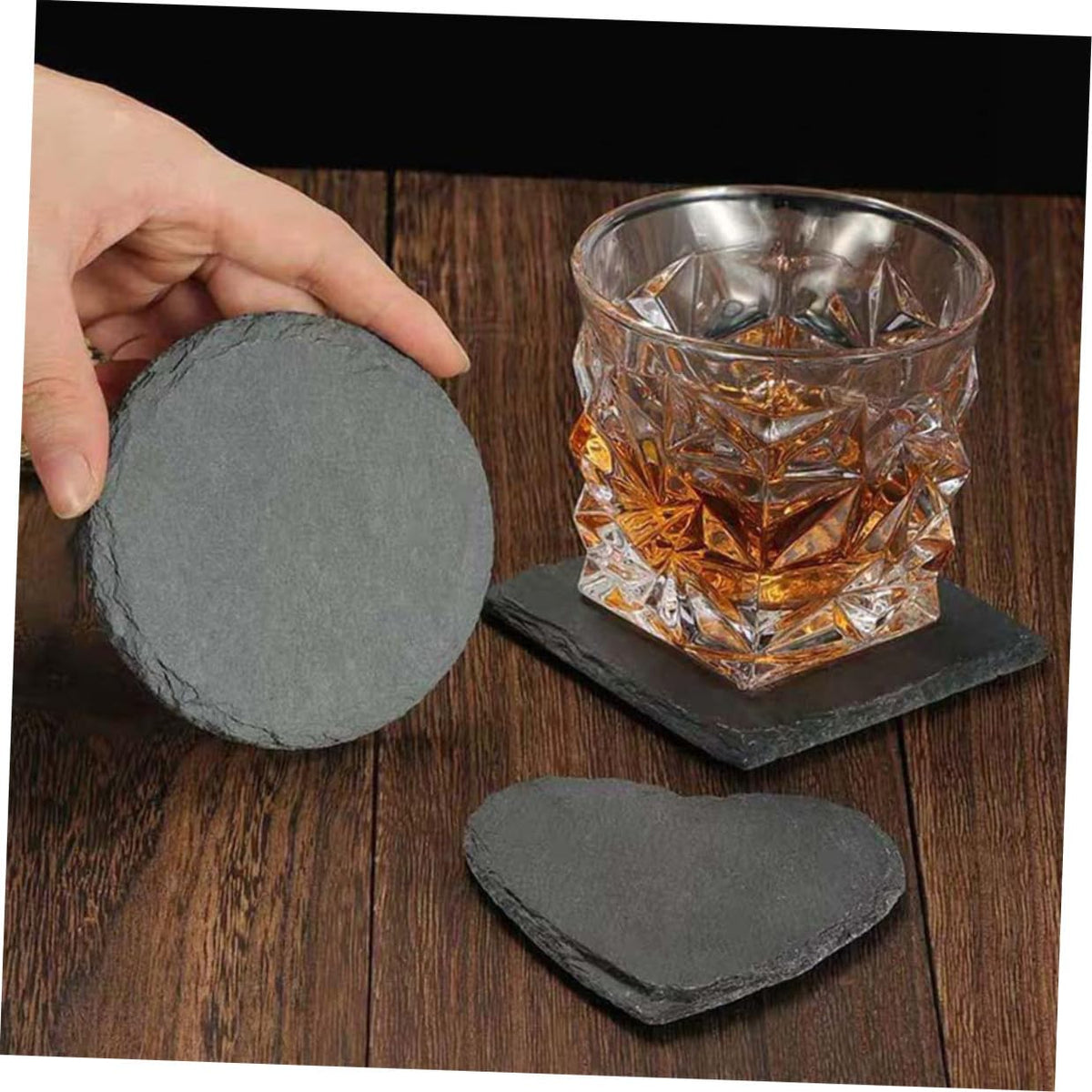 12pcs Natural Stone Coasters Set G5730