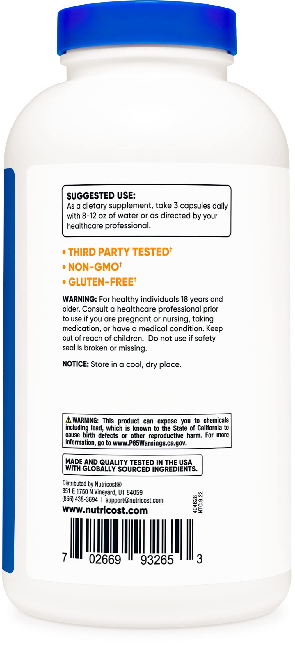 Psyllium Husk 1500mg 500 Capsules 2 Bottles R685