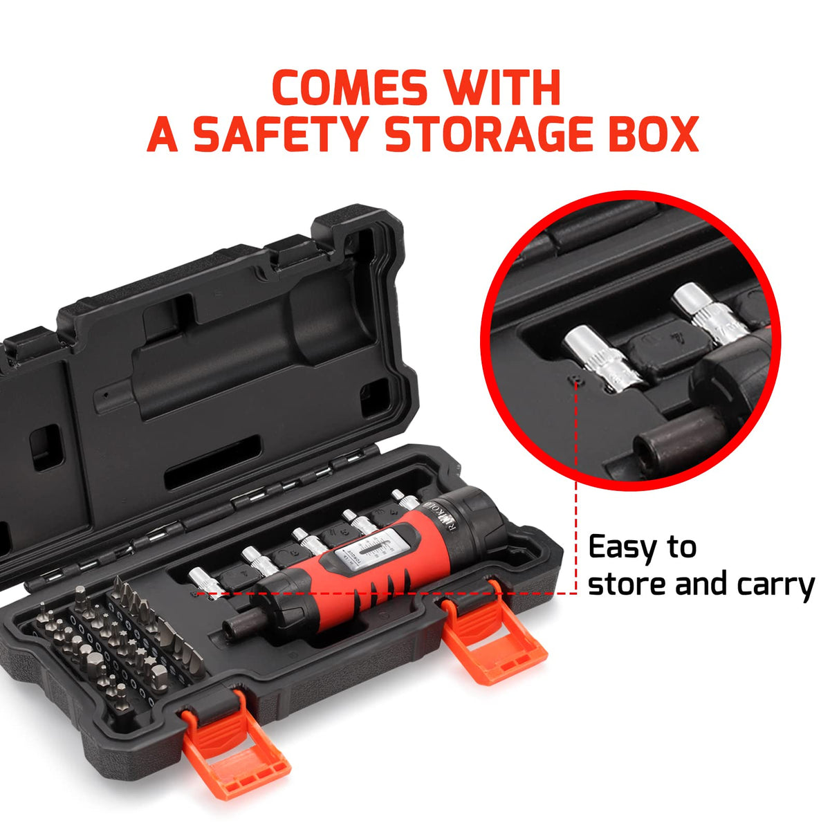Torque Screwdriver Wrench Set with 29 S2 Alloy Bits & 5 Drive Sockets H776179