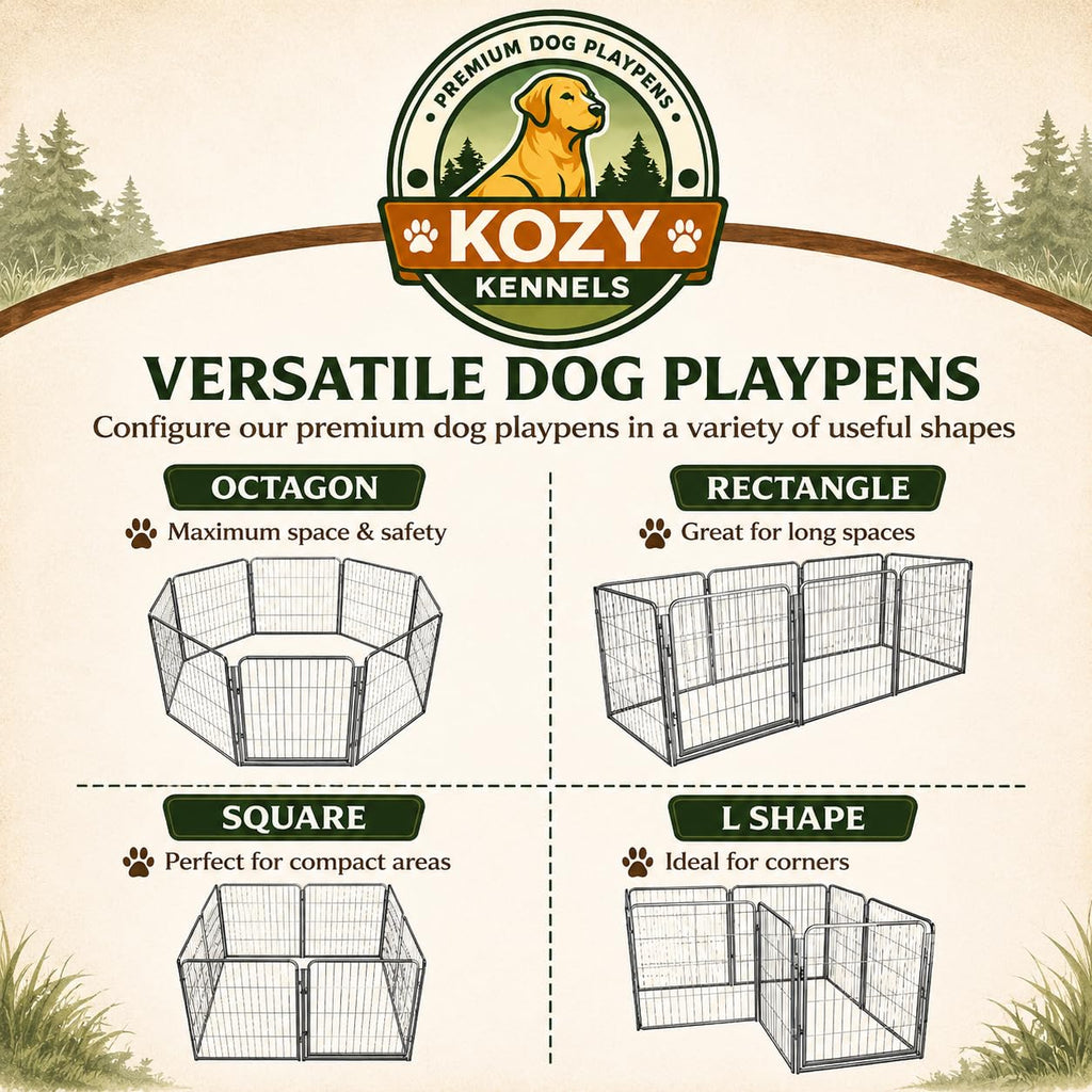 24 inch 16 Panels Heavy Duty Metal Portable Pet Playpen with Gate D950