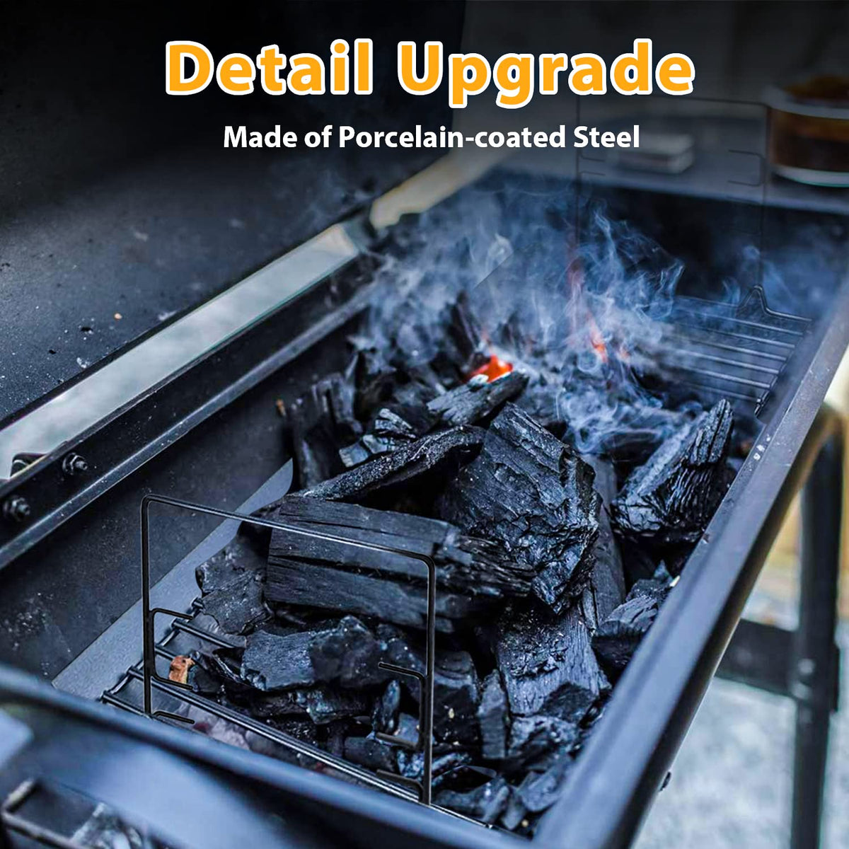 27 inch Charcoal Ash Pan Replacement with 2pcs Grate Hanger A248