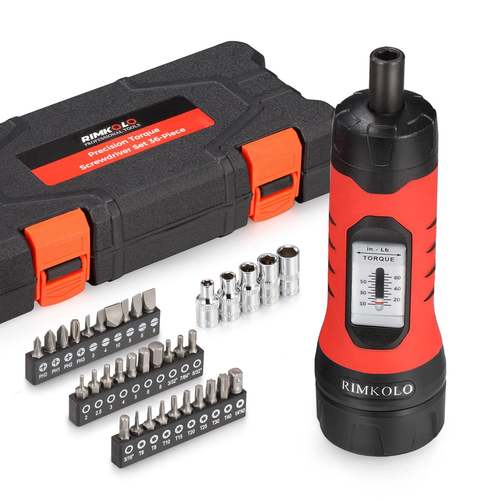 Torque Screwdriver Wrench Set with 29 S2 Alloy Bits & 5 Drive Sockets H776179