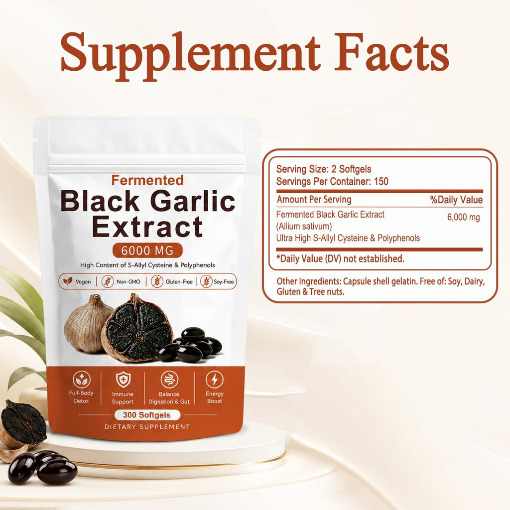 Black Garlic Extract 300 Softgels Y142