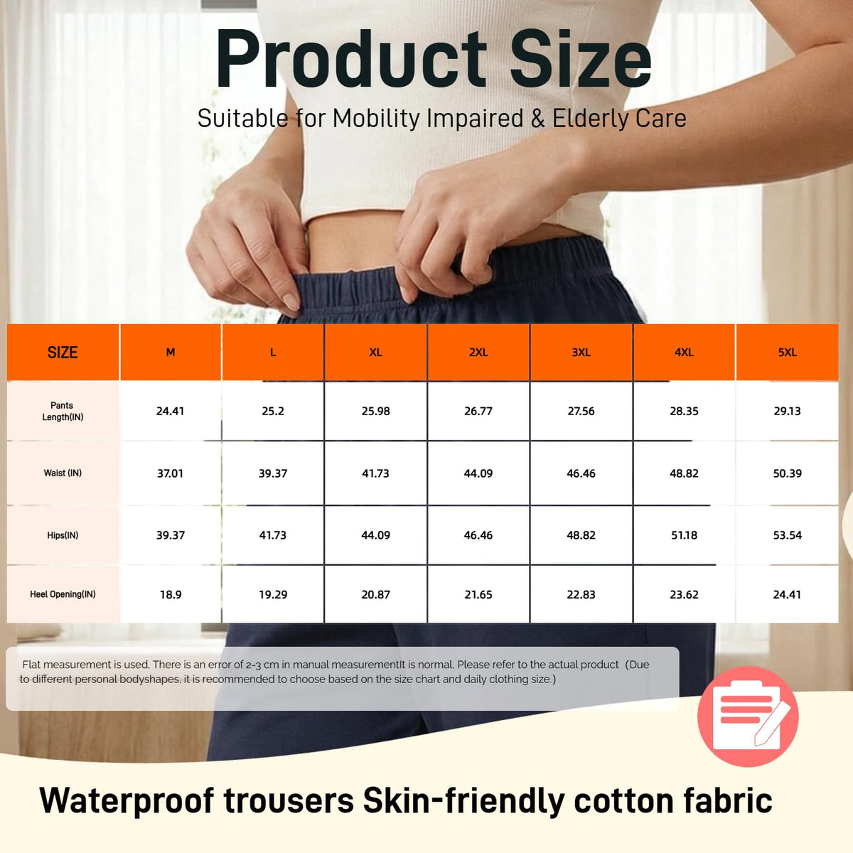Adjustable Reusable Adult Incontinence Pants W65216