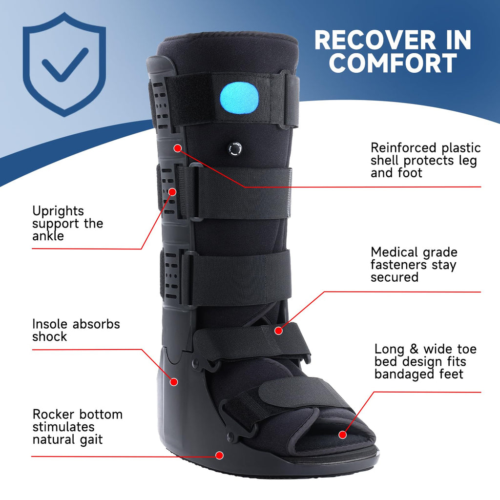 Black Small Tall Inflatable Walking Boot H51950